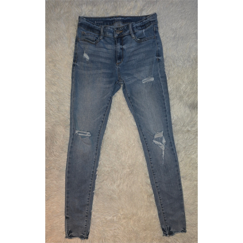 a.n.a Women's Blue Distressed Jeans